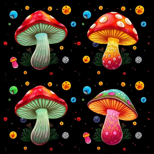 Artistic Magic Mushroom Gummies Patterns