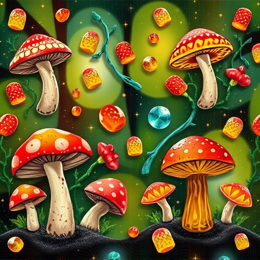 Artistic Magic Mushroom Gummies Patterns