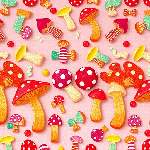 Artistic Magic Mushroom Gummies Patterns