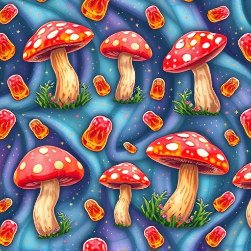 Artistic Magic Mushroom Gummies Patterns