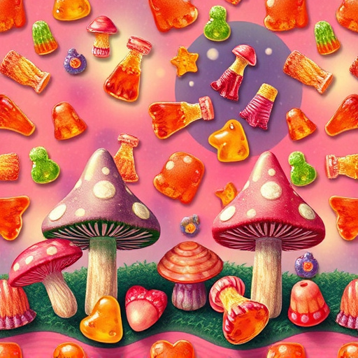 Artistic Magic Mushroom Gummies Patterns