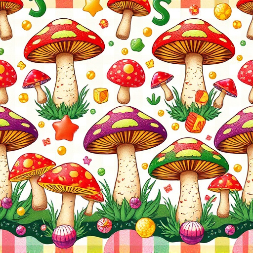 Artistic Magic Mushroom Gummies Patterns