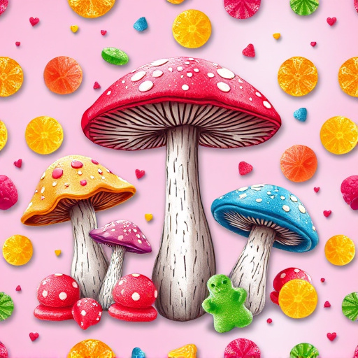 Artistic Magic Mushroom Gummies Patterns