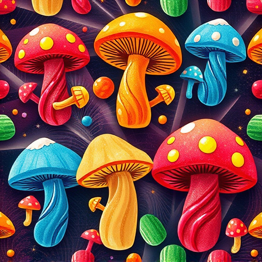 Artistic Magic Mushroom Gummies Patterns