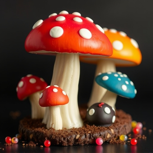 Colorful Magic Mushroom Chocolates