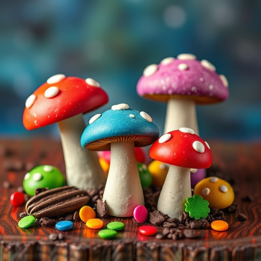 Colorful Magic Mushroom Chocolates