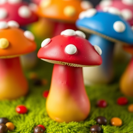 Colorful Magic Mushroom Chocolates