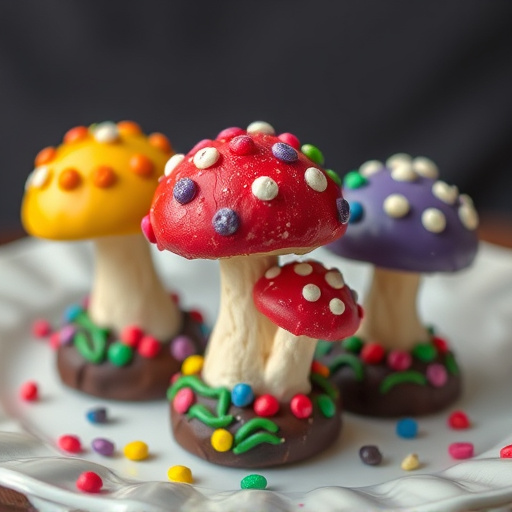 Colorful Magic Mushroom Chocolates