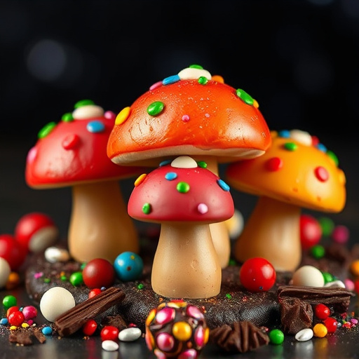 Colorful Magic Mushroom Chocolates