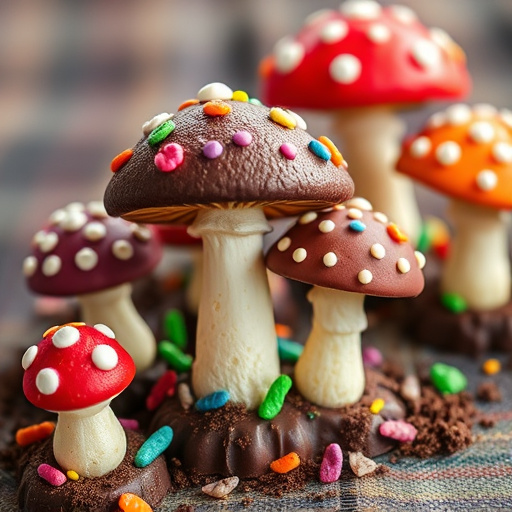 Colorful Magic Mushroom Chocolates