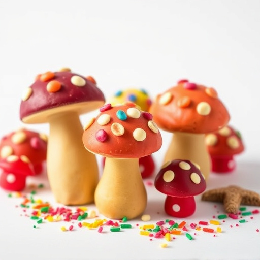 Colorful Magic Mushroom Chocolates