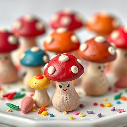 Colorful Magic Mushroom Chocolates