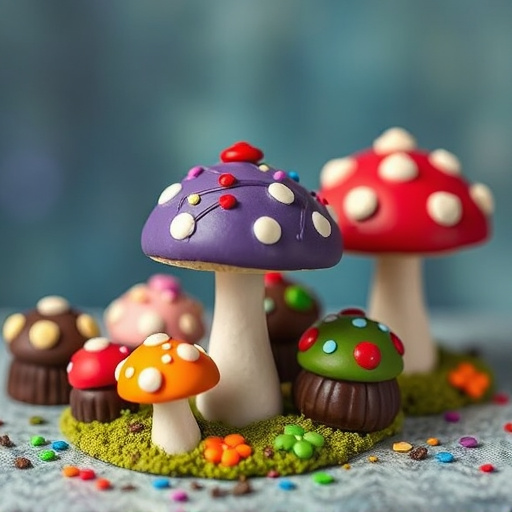 Colorful Magic Mushroom Chocolates