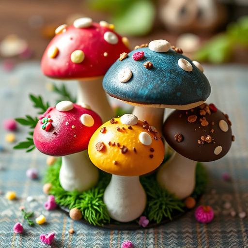 Colorful Magic Mushroom Chocolates