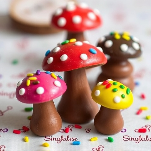 Colorful Magic Mushroom Chocolates