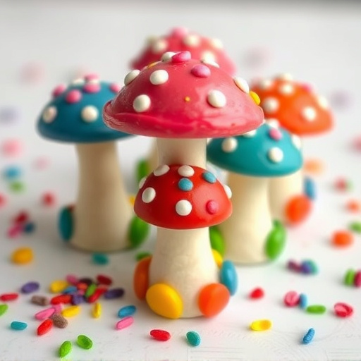 Colorful Magic Mushroom Chocolates