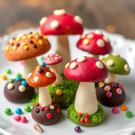 Colorful Magic Mushroom Chocolates