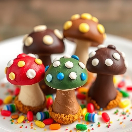 Colorful Magic Mushroom Chocolates