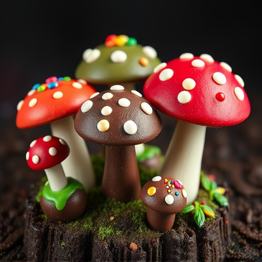 Colorful Magic Mushroom Chocolates