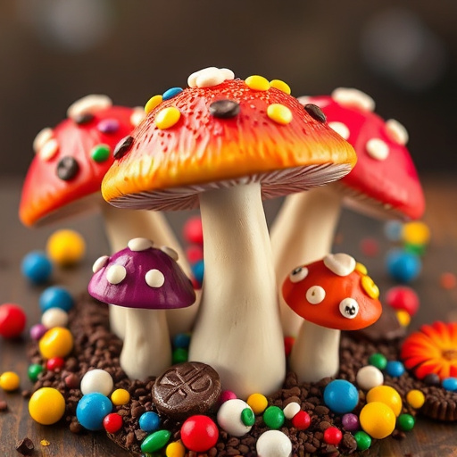 Colorful Magic Mushroom Chocolates