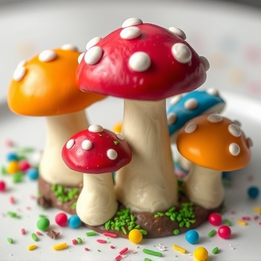 Colorful Magic Mushroom Chocolates