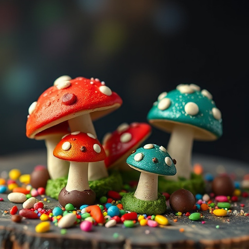 Colorful Magic Mushroom Chocolates