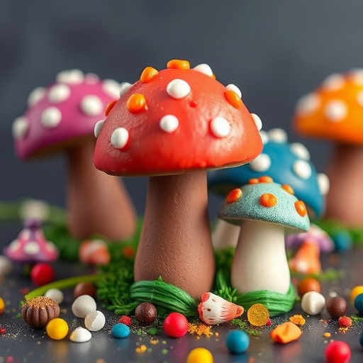 Colorful Magic Mushroom Chocolates