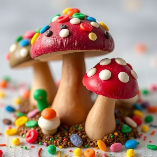 Colorful Magic Mushroom Chocolates