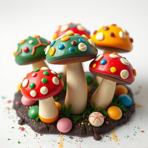 Colorful Magic Mushroom Chocolates