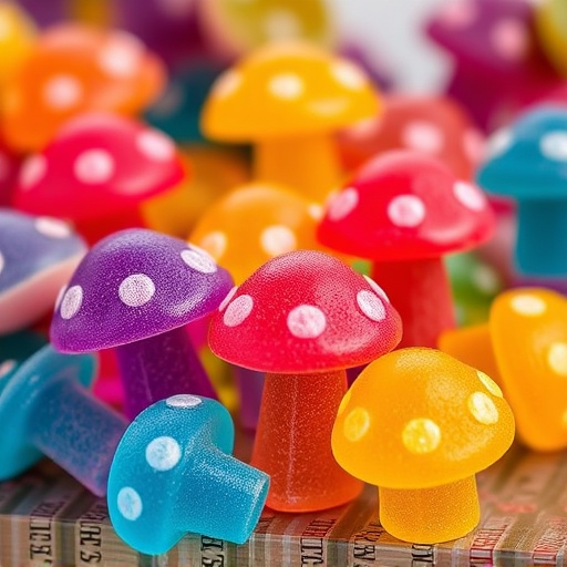 Colorful Magic Mushroom Gummies