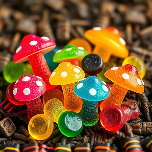 Colorful Magic Mushroom Gummies