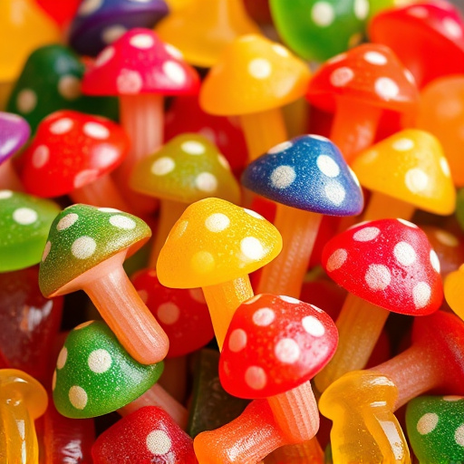 Colorful Magic Mushroom Gummies