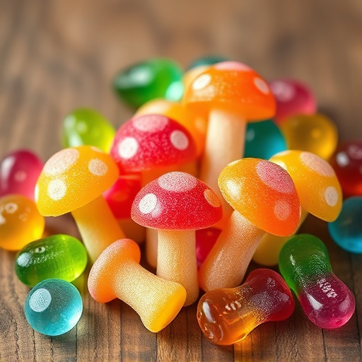 Colorful Magic Mushroom Gummies
