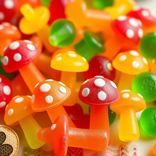 Colorful Magic Mushroom Gummies