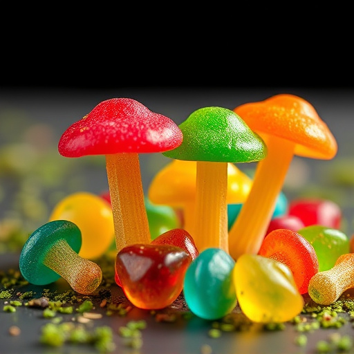 Colorful Magic Mushroom Gummies