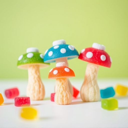 Colorful Magic Mushroom Gummies