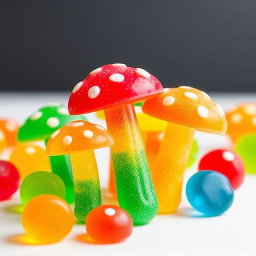 Colorful Magic Mushroom Gummies