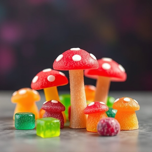 Colorful Magic Mushroom Gummies