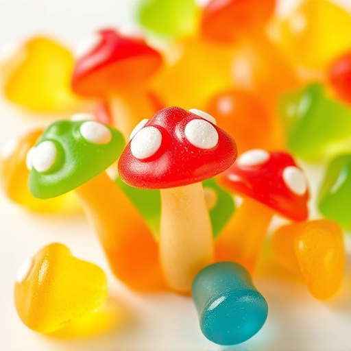 Colorful Magic Mushroom Gummies