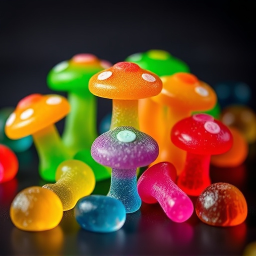 Colorful Magic Mushroom Gummies