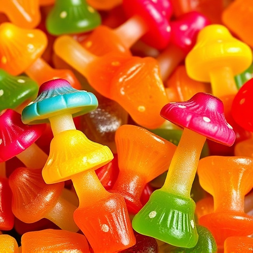Colorful Magic Mushroom Gummies