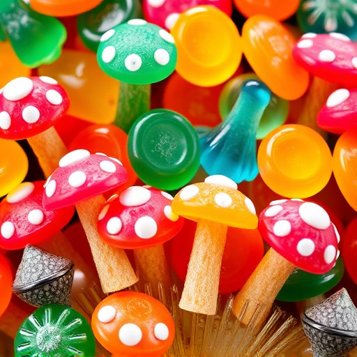 Colorful Magic Mushroom Gummies