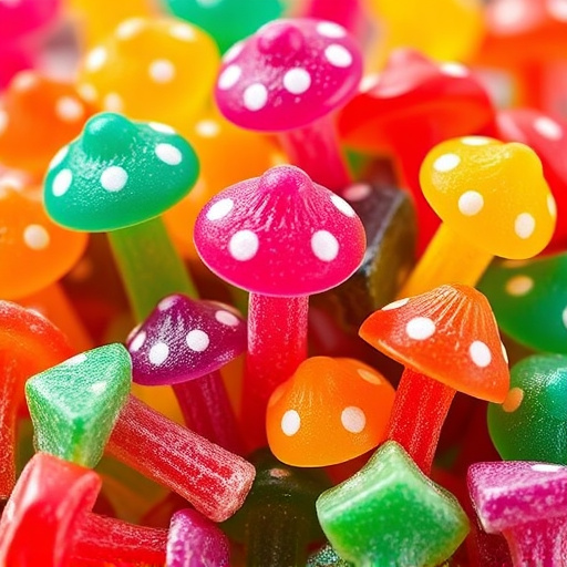 Colorful Magic Mushroom Gummies