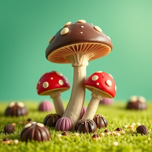 Magic Mushroom Chocolates Packaging Shots