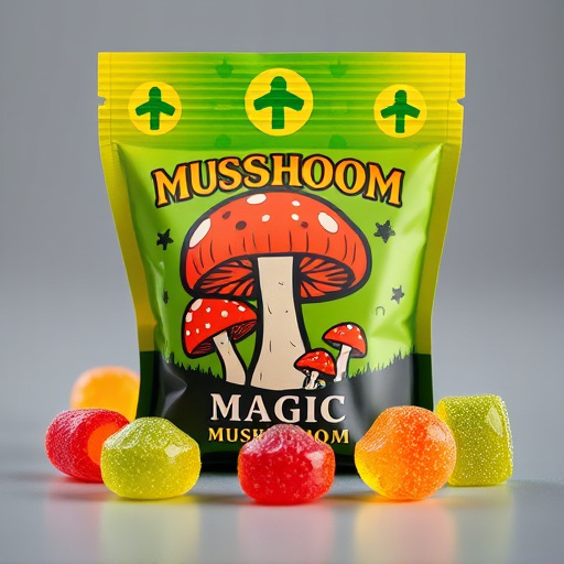 Magic Mushroom Gummies Packaging Shots