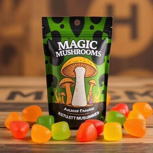Magic Mushroom Gummies Packaging Shots