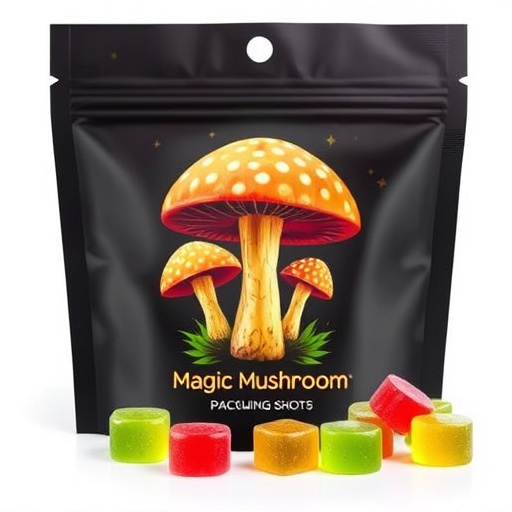 Magic Mushroom Gummies Packaging Shots