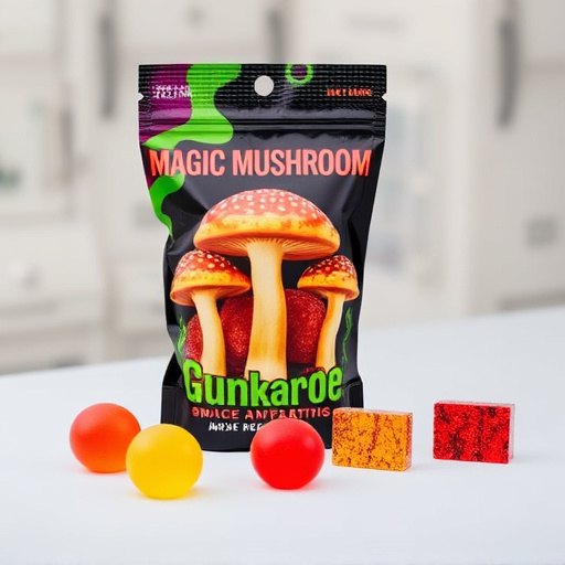 Magic Mushroom Gummies Packaging Shots