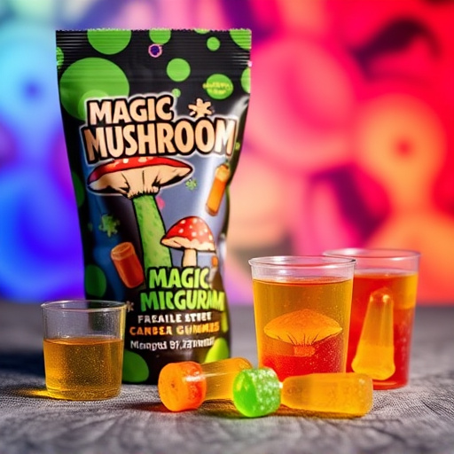 Magic Mushroom Gummies Packaging Shots