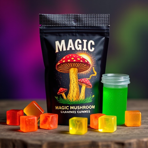 Magic Mushroom Gummies Packaging Shots